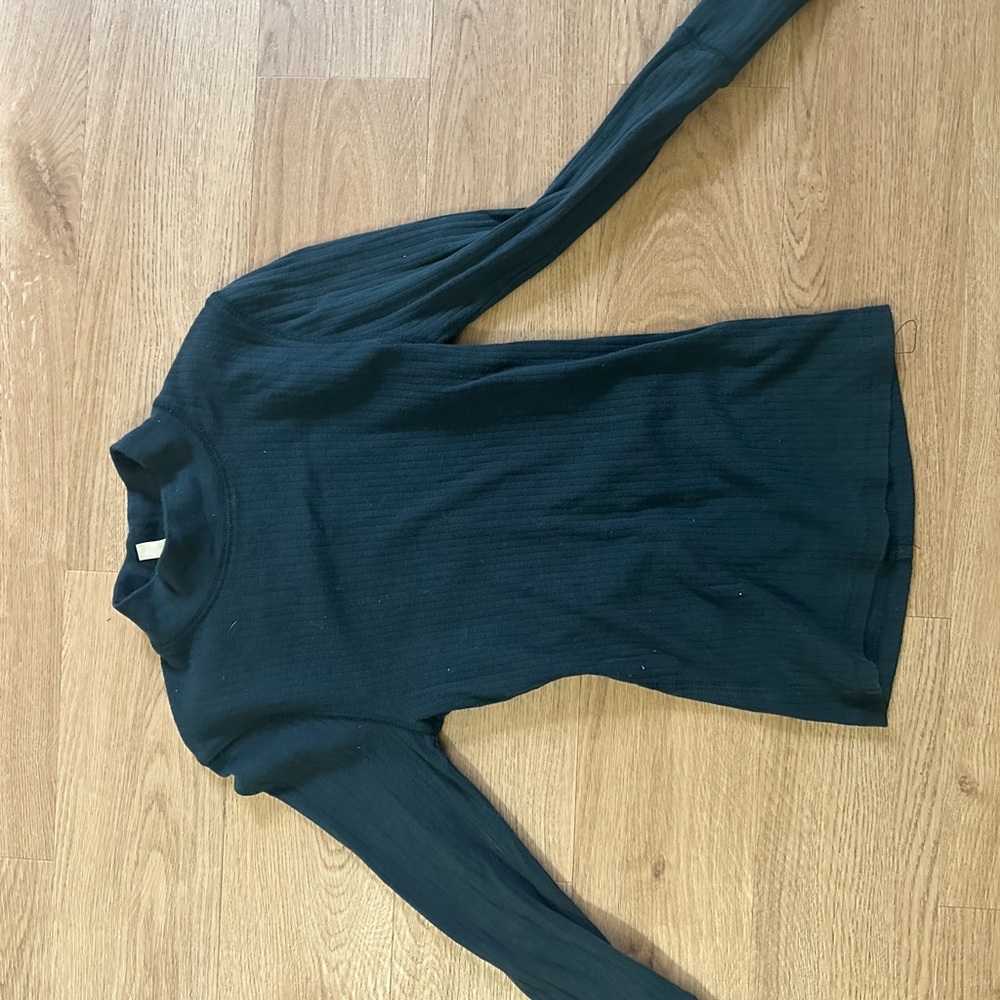Free People Forest Green Knit Top